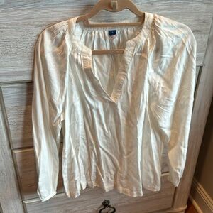 Old Navy white long sleeve dress top. Size small. Barely worn. No stains.